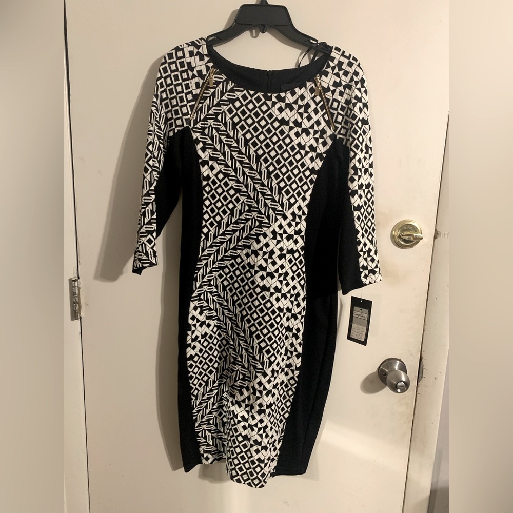 Black&White silhouette dress.